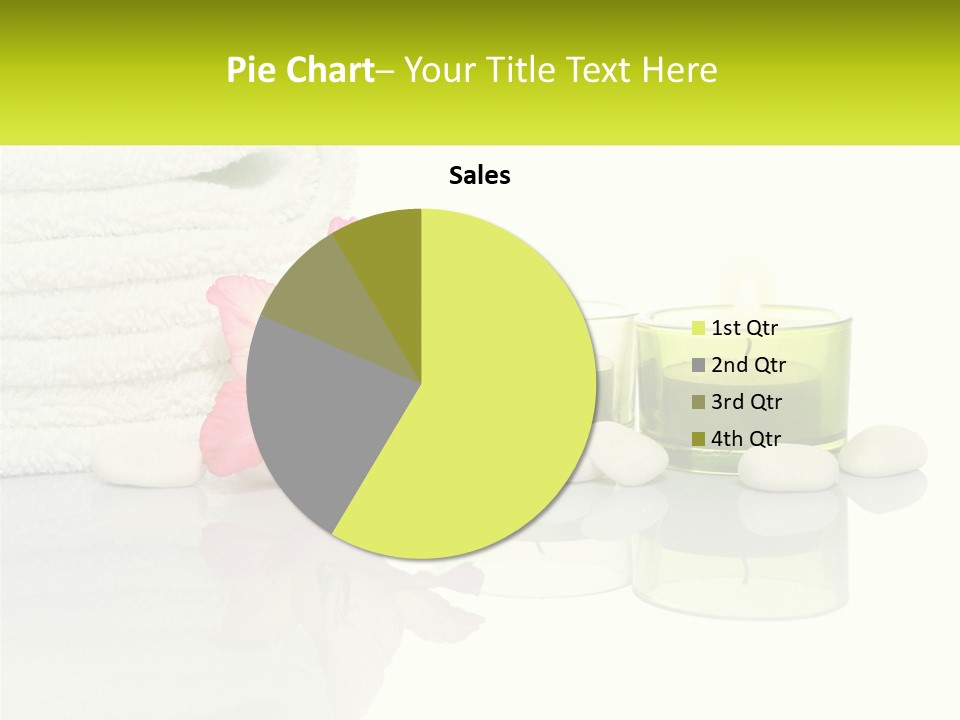 A Pink Flower Sitting On Top Of A Pile Of White Towels PowerPoint Template