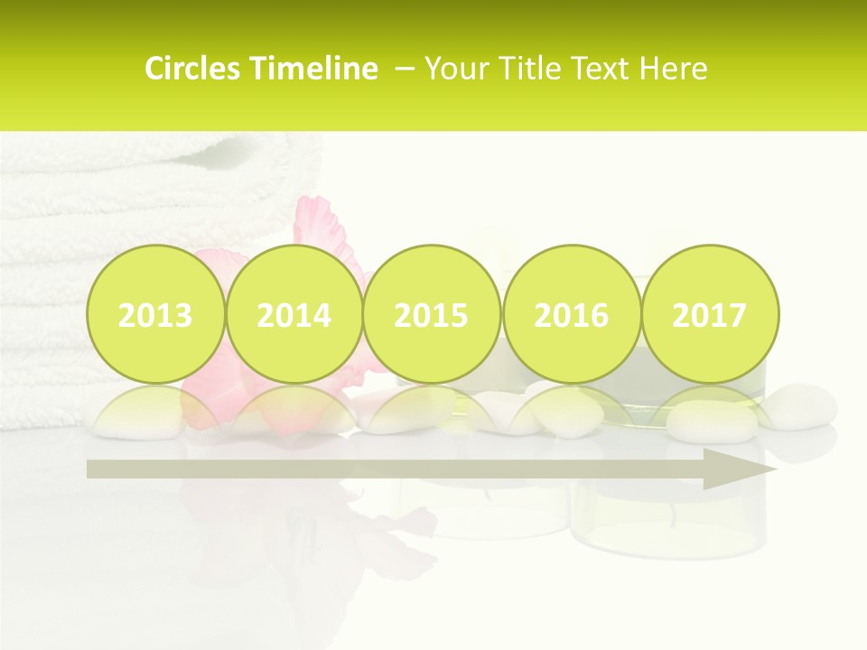 A Pink Flower Sitting On Top Of A Pile Of White Towels PowerPoint Template