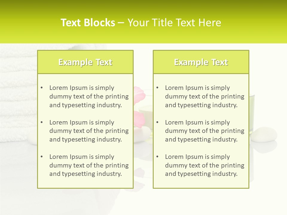 A Pink Flower Sitting On Top Of A Pile Of White Towels PowerPoint Template