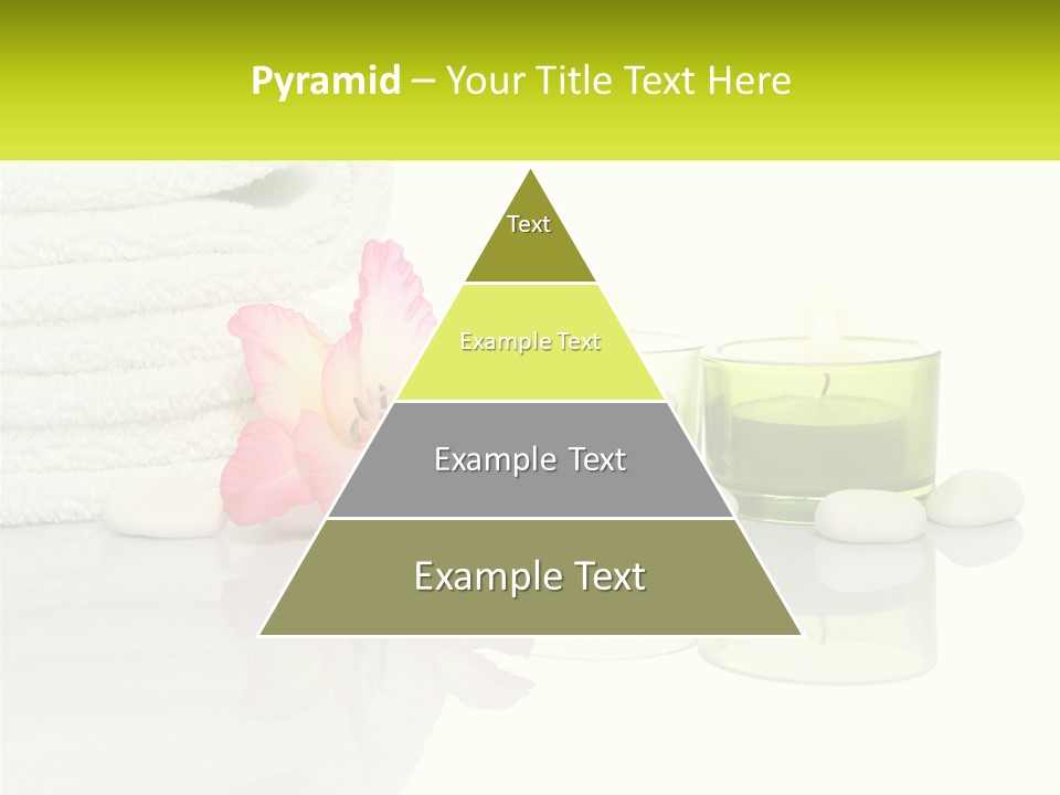 A Pink Flower Sitting On Top Of A Pile Of White Towels PowerPoint Template