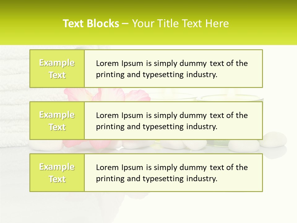 A Pink Flower Sitting On Top Of A Pile Of White Towels PowerPoint Template