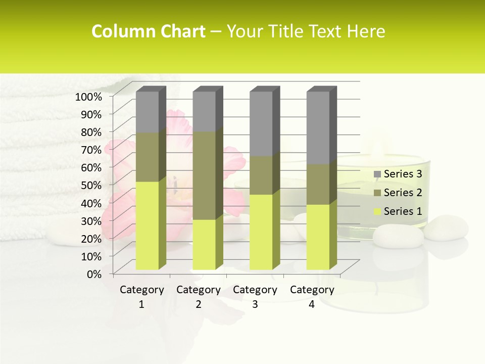 A Pink Flower Sitting On Top Of A Pile Of White Towels PowerPoint Template
