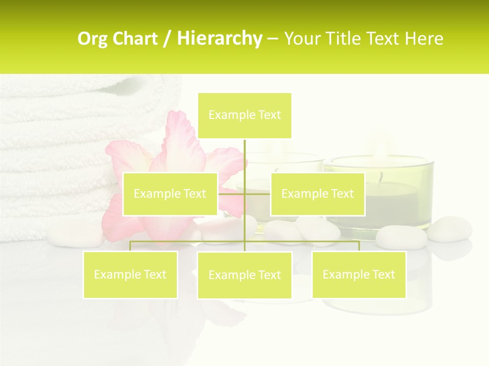 A Pink Flower Sitting On Top Of A Pile Of White Towels PowerPoint Template