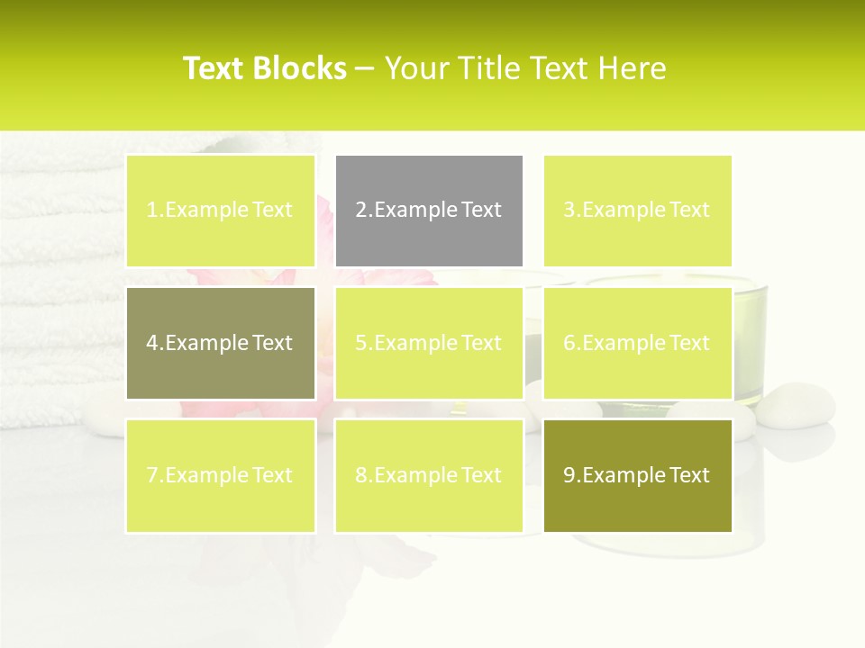 A Pink Flower Sitting On Top Of A Pile Of White Towels PowerPoint Template