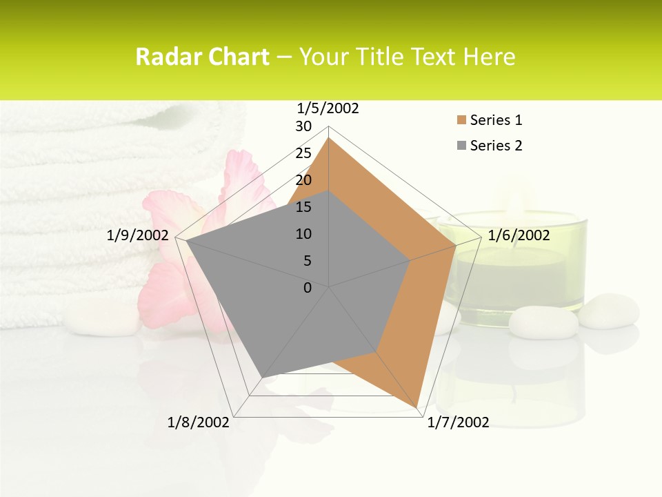 A Pink Flower Sitting On Top Of A Pile Of White Towels PowerPoint Template
