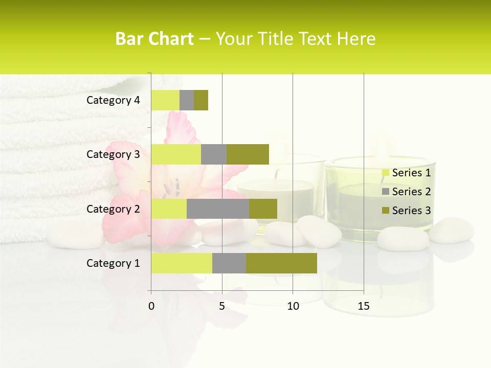 A Pink Flower Sitting On Top Of A Pile Of White Towels PowerPoint Template