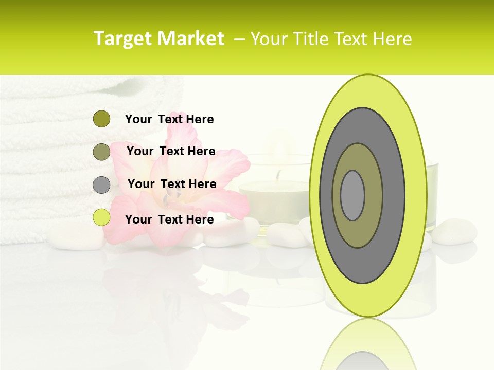 A Pink Flower Sitting On Top Of A Pile Of White Towels PowerPoint Template