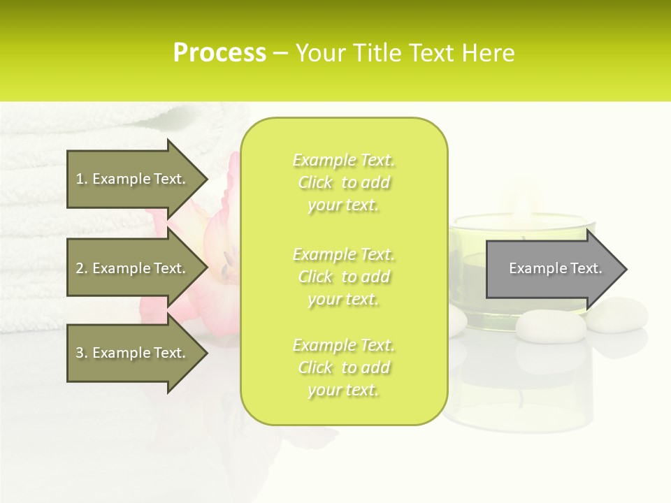 A Pink Flower Sitting On Top Of A Pile Of White Towels PowerPoint Template