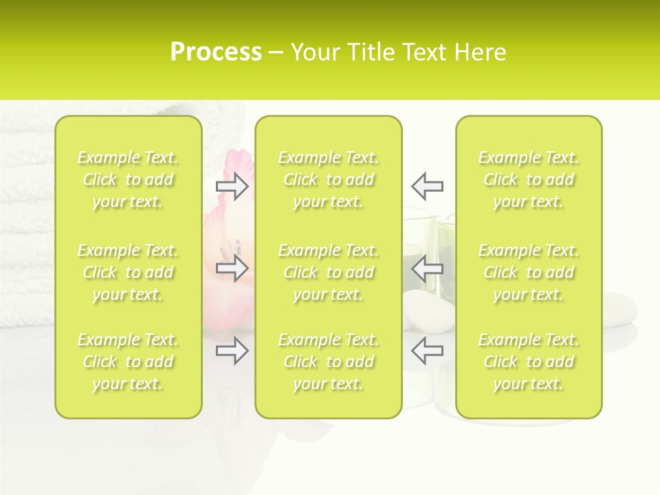 A Pink Flower Sitting On Top Of A Pile Of White Towels PowerPoint Template