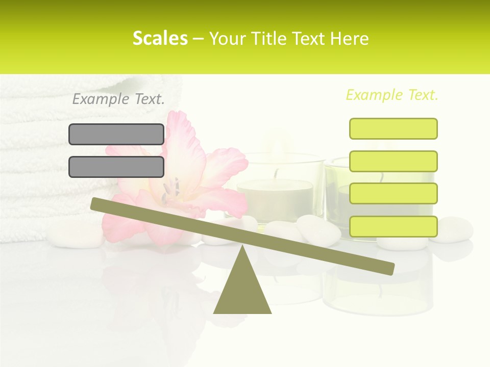 A Pink Flower Sitting On Top Of A Pile Of White Towels PowerPoint Template