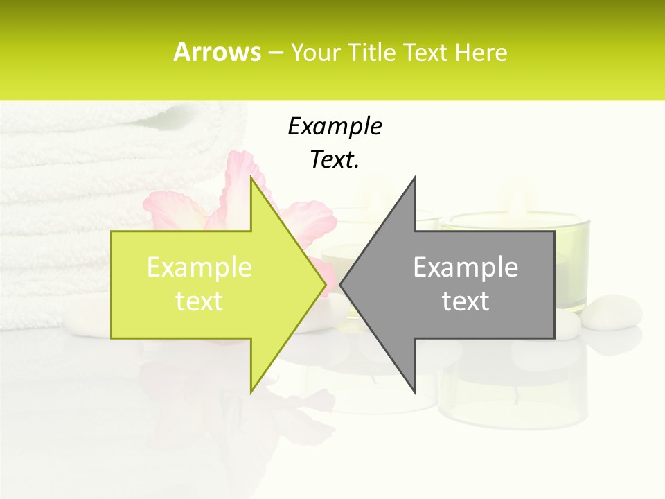 A Pink Flower Sitting On Top Of A Pile Of White Towels PowerPoint Template