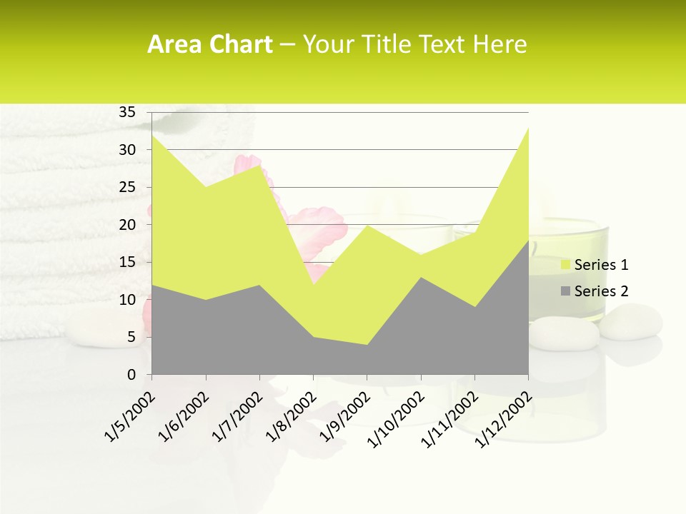 A Pink Flower Sitting On Top Of A Pile Of White Towels PowerPoint Template