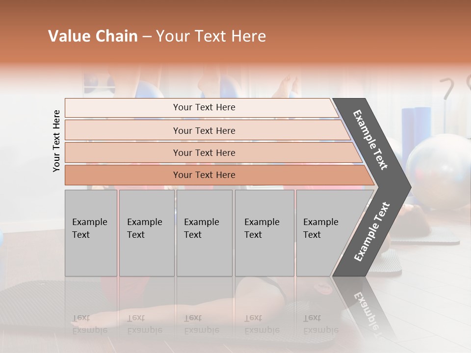 A Group Of Women Doing Yoga Exercises In A Gym PowerPoint Template