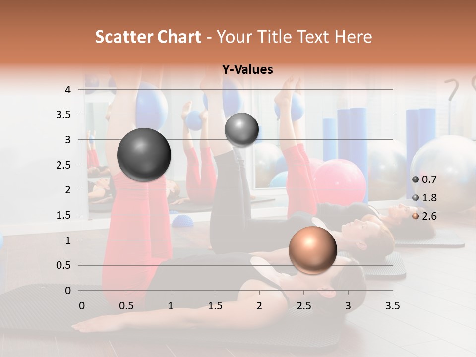 A Group Of Women Doing Yoga Exercises In A Gym PowerPoint Template