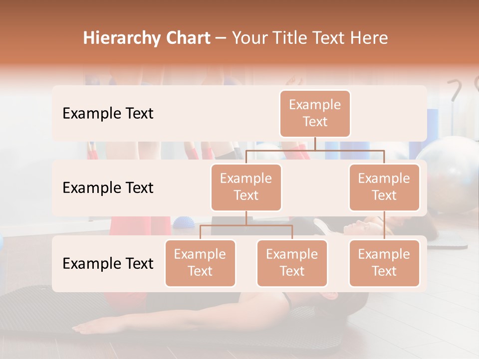 A Group Of Women Doing Yoga Exercises In A Gym PowerPoint Template