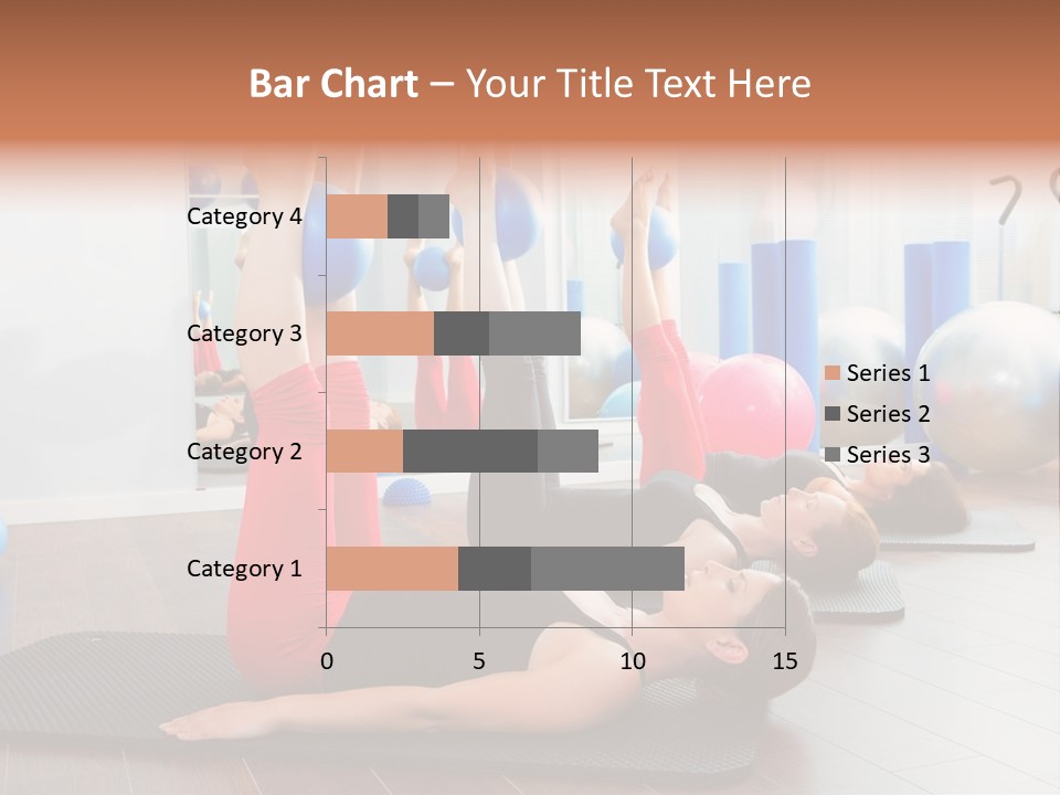 A Group Of Women Doing Yoga Exercises In A Gym PowerPoint Template