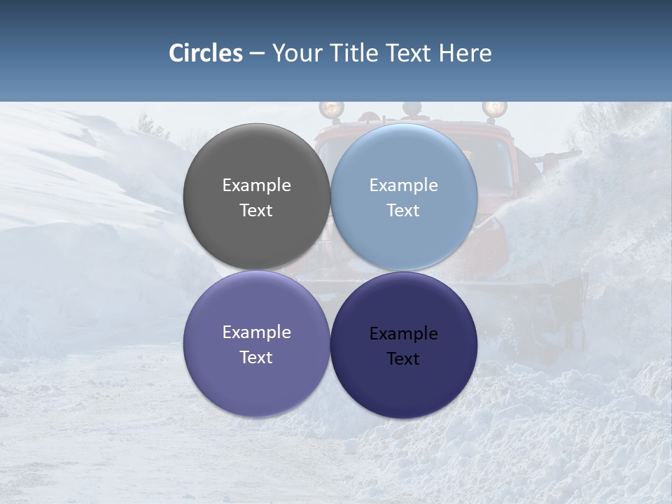 A Snow Plow Is Dumping Snow On A Road PowerPoint Template