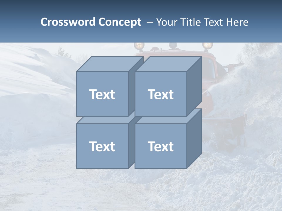 A Snow Plow Is Dumping Snow On A Road PowerPoint Template