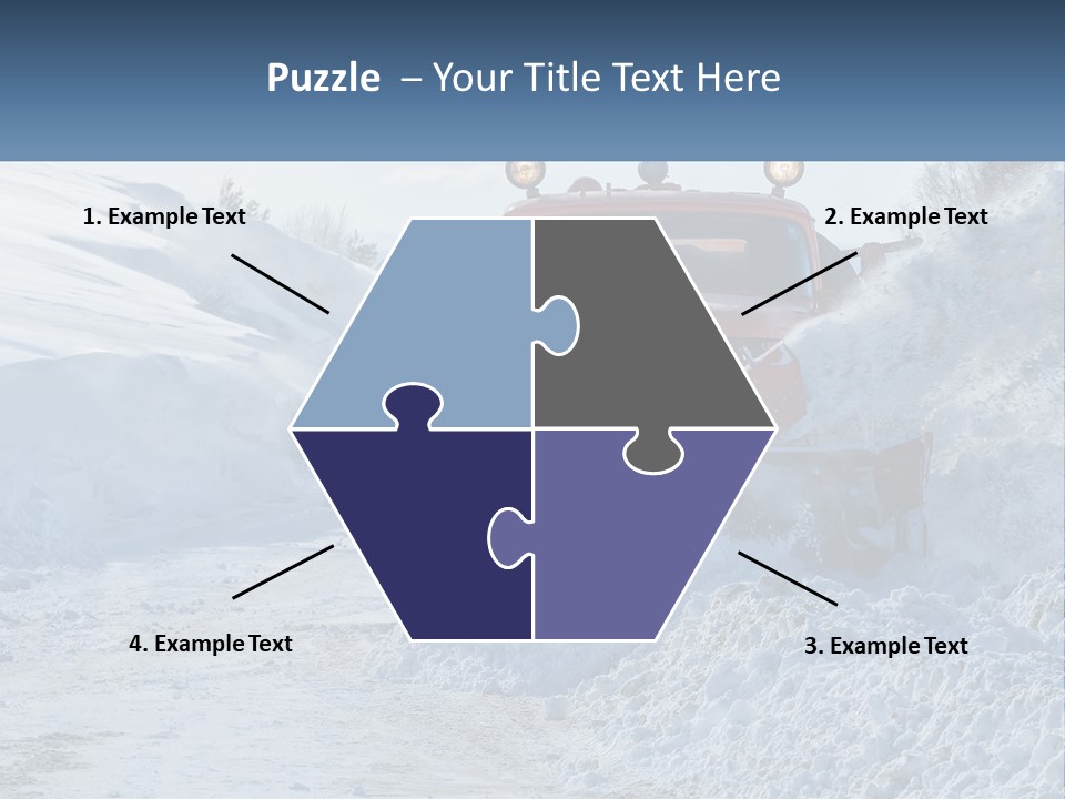 A Snow Plow Is Dumping Snow On A Road PowerPoint Template