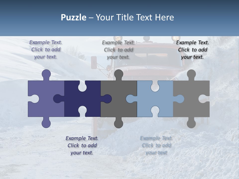 A Snow Plow Is Dumping Snow On A Road PowerPoint Template