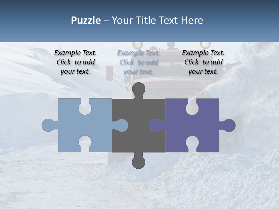 A Snow Plow Is Dumping Snow On A Road PowerPoint Template