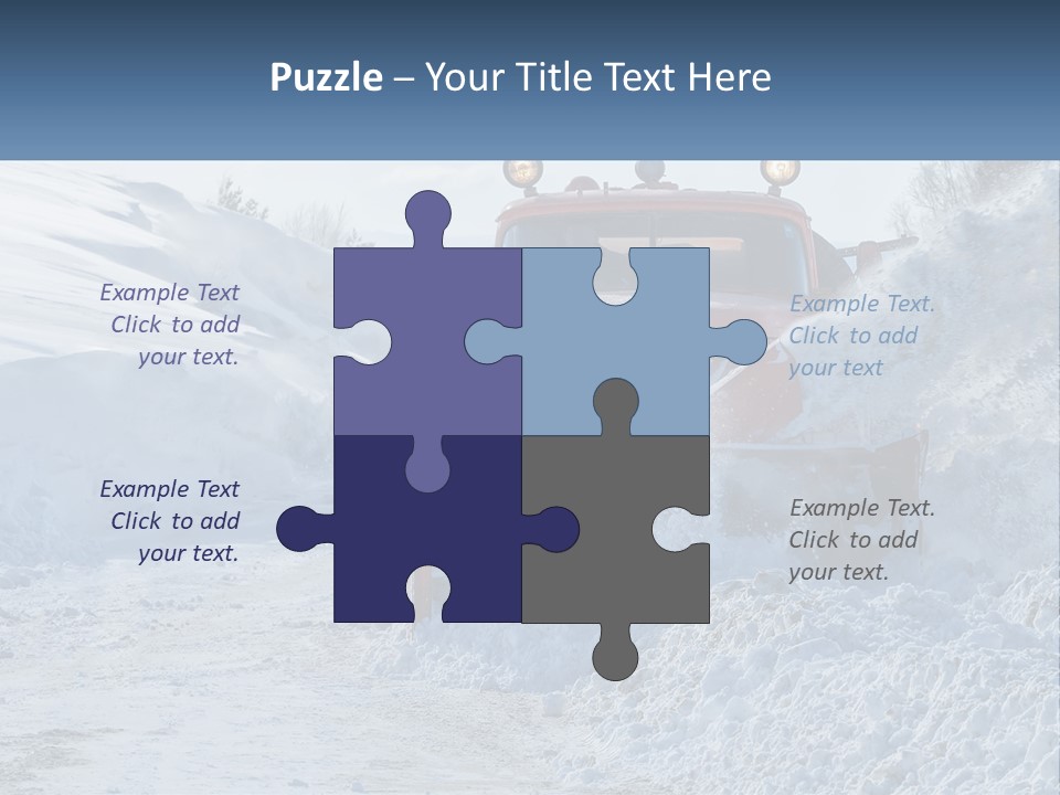 A Snow Plow Is Dumping Snow On A Road PowerPoint Template