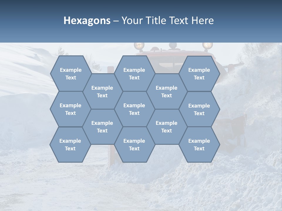 A Snow Plow Is Dumping Snow On A Road PowerPoint Template
