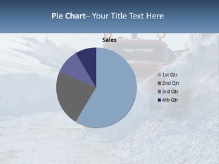 A Snow Plow Is Dumping Snow On A Road PowerPoint Template