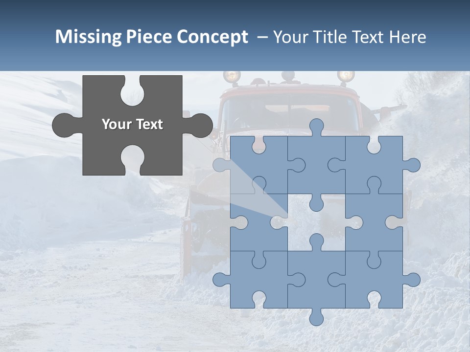 A Snow Plow Is Dumping Snow On A Road PowerPoint Template