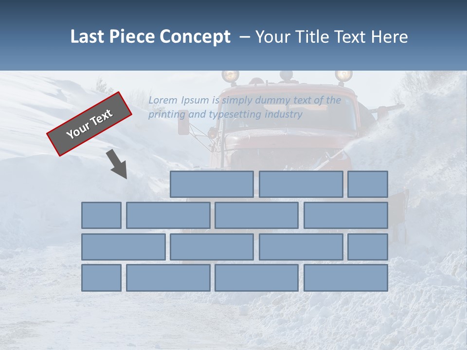 A Snow Plow Is Dumping Snow On A Road PowerPoint Template