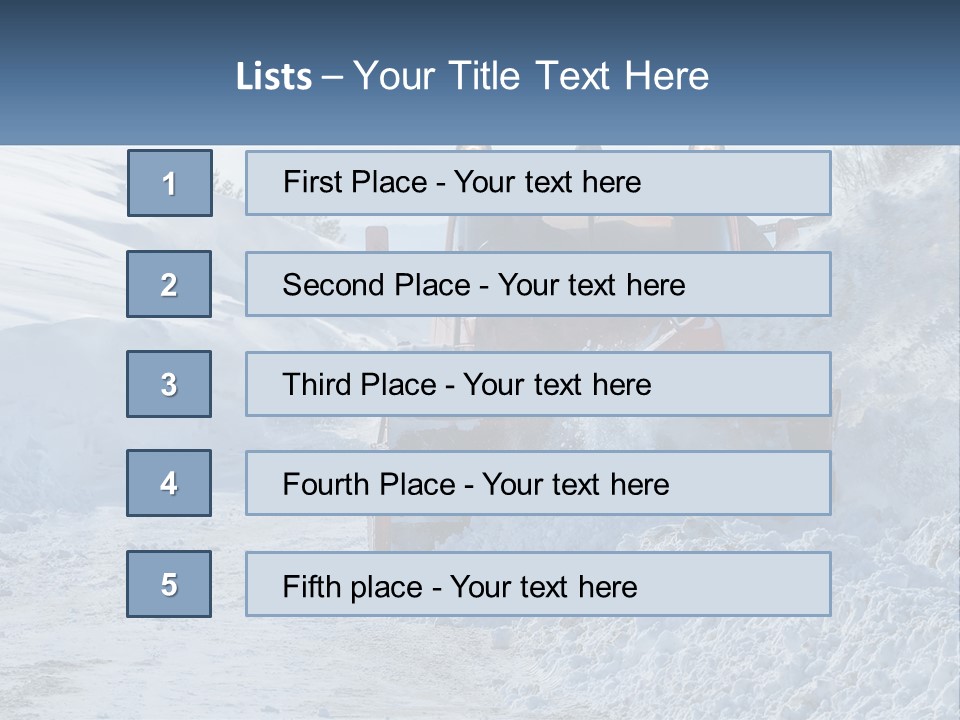 A Snow Plow Is Dumping Snow On A Road PowerPoint Template