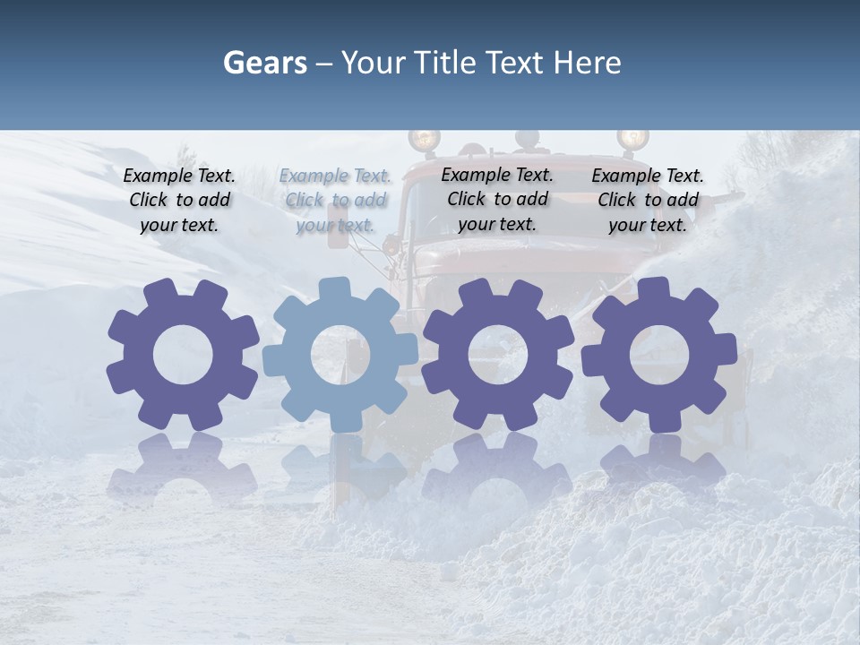 A Snow Plow Is Dumping Snow On A Road PowerPoint Template