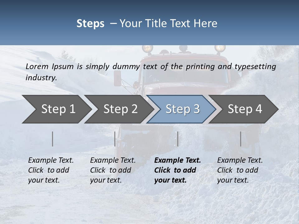 A Snow Plow Is Dumping Snow On A Road PowerPoint Template