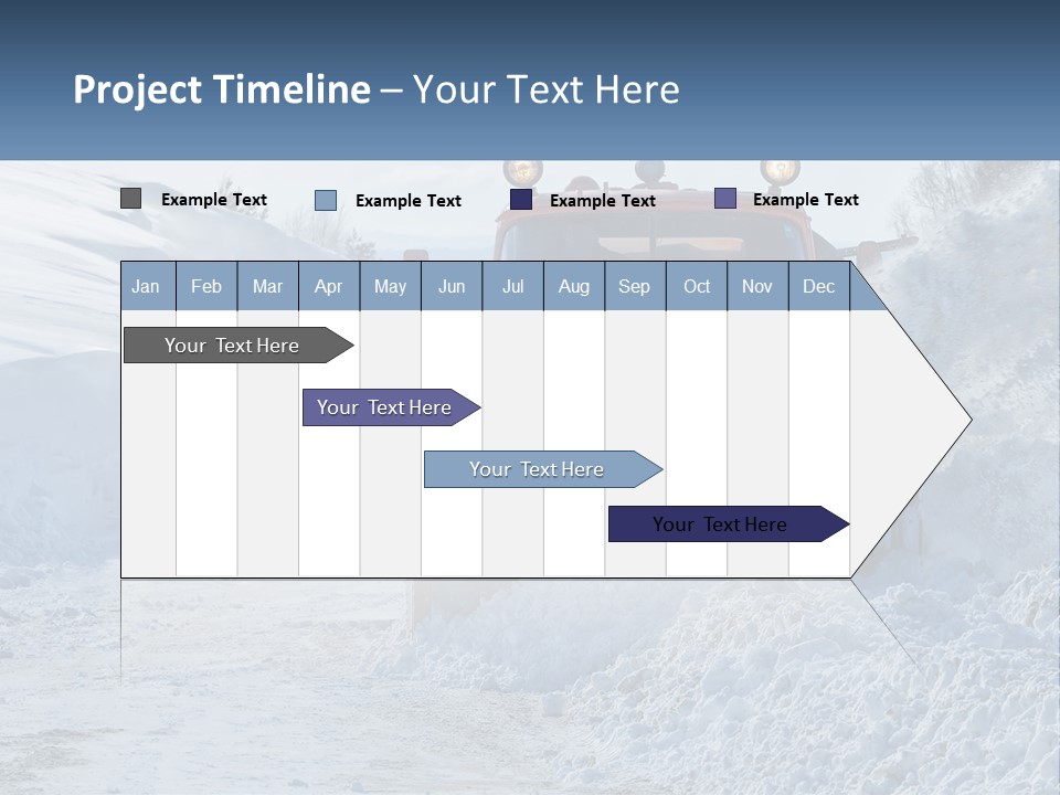 A Snow Plow Is Dumping Snow On A Road PowerPoint Template