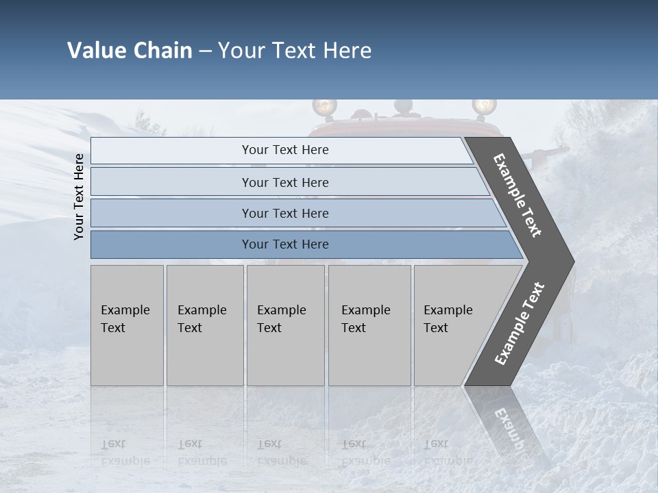 A Snow Plow Is Dumping Snow On A Road PowerPoint Template
