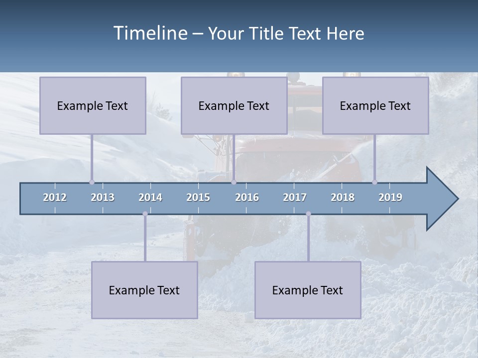 A Snow Plow Is Dumping Snow On A Road PowerPoint Template