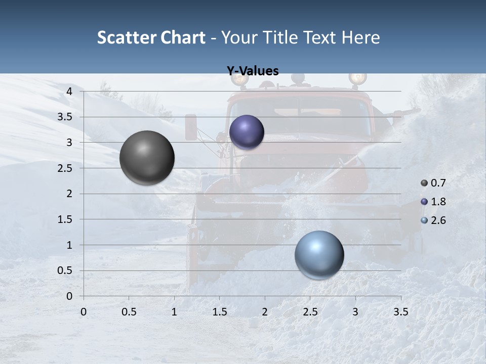 A Snow Plow Is Dumping Snow On A Road PowerPoint Template