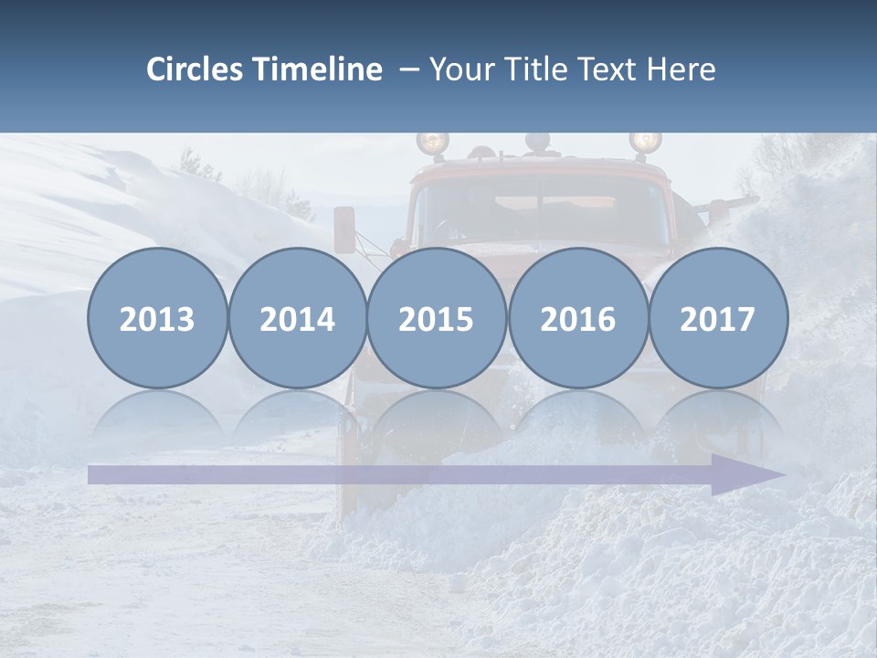 A Snow Plow Is Dumping Snow On A Road PowerPoint Template