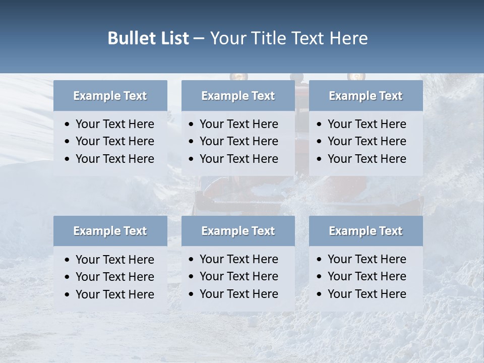 A Snow Plow Is Dumping Snow On A Road PowerPoint Template