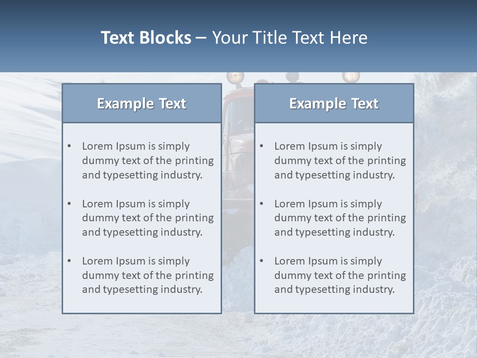A Snow Plow Is Dumping Snow On A Road PowerPoint Template