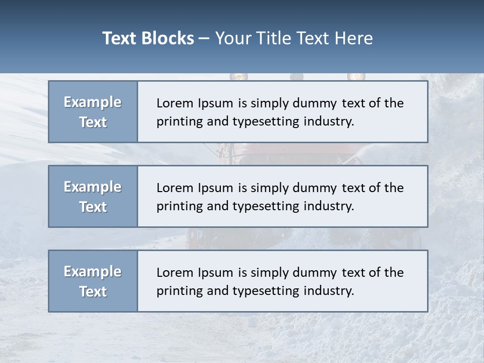 A Snow Plow Is Dumping Snow On A Road PowerPoint Template