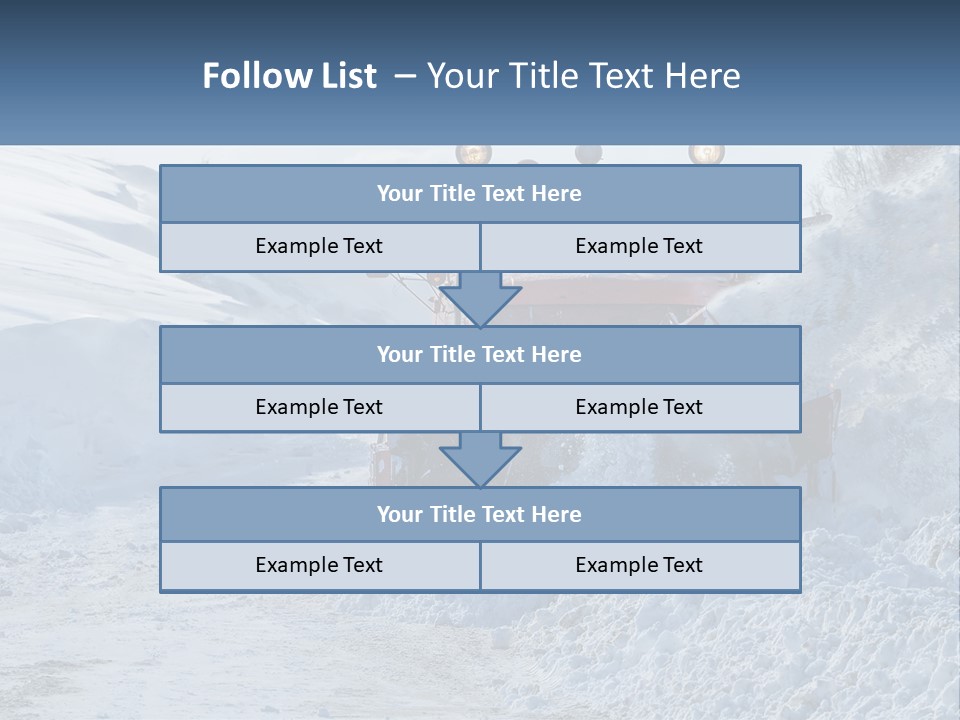 A Snow Plow Is Dumping Snow On A Road PowerPoint Template