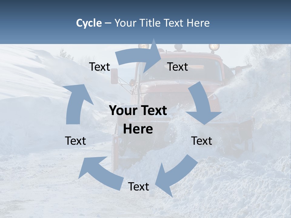 A Snow Plow Is Dumping Snow On A Road PowerPoint Template