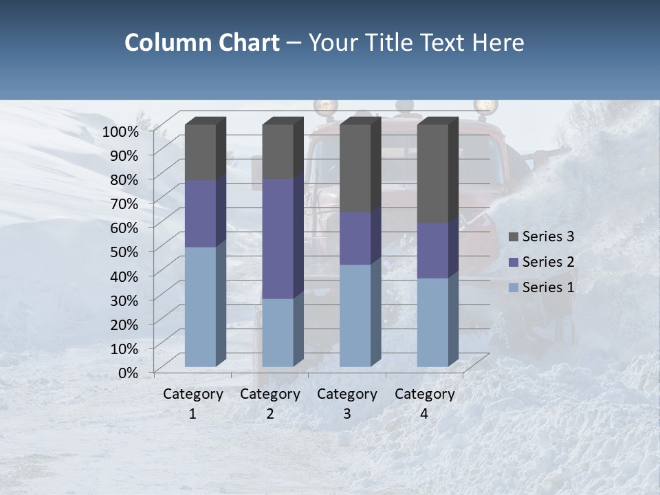 A Snow Plow Is Dumping Snow On A Road PowerPoint Template