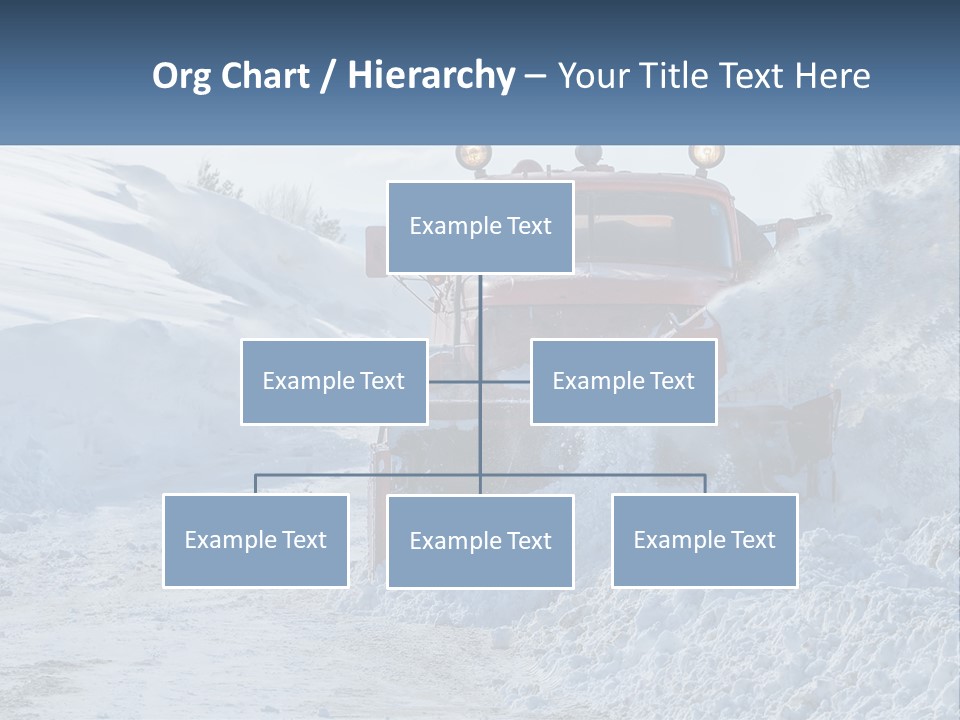 A Snow Plow Is Dumping Snow On A Road PowerPoint Template