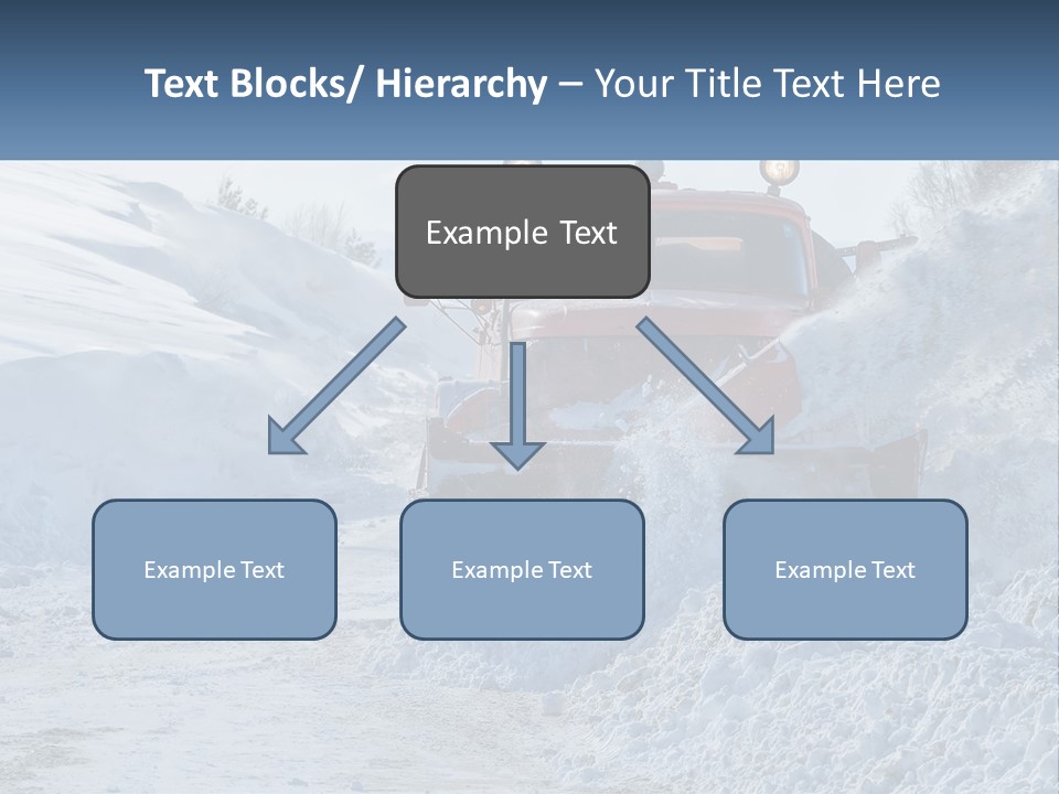 A Snow Plow Is Dumping Snow On A Road PowerPoint Template