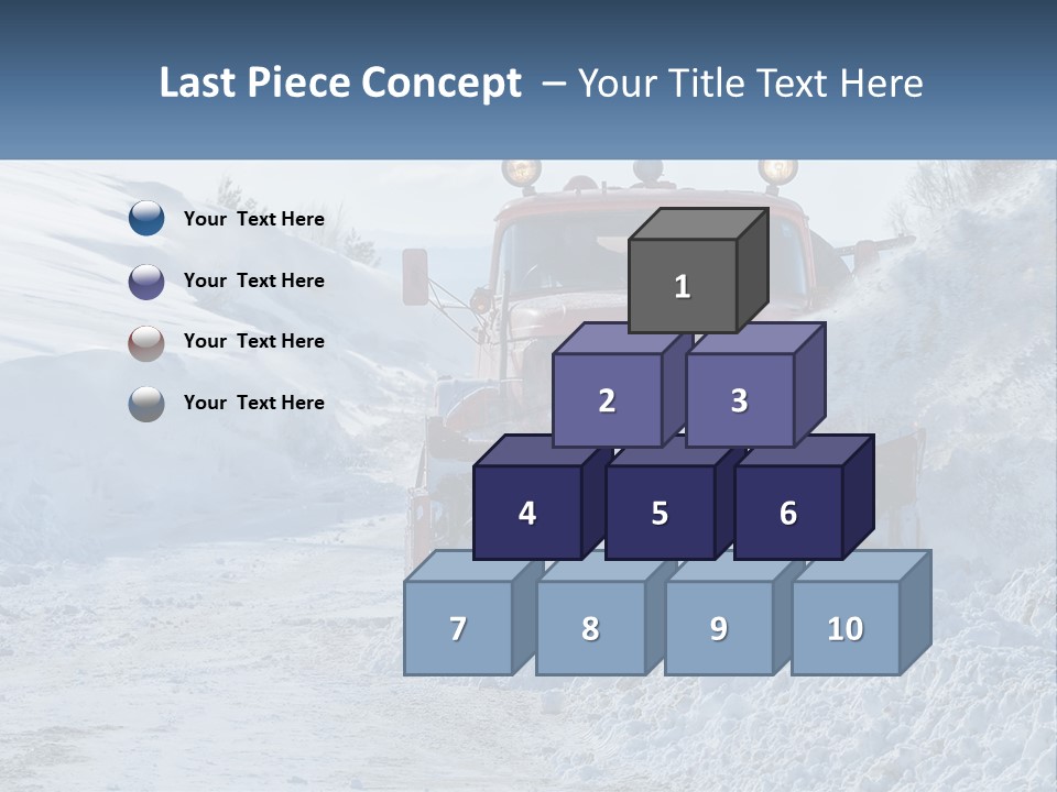 A Snow Plow Is Dumping Snow On A Road PowerPoint Template