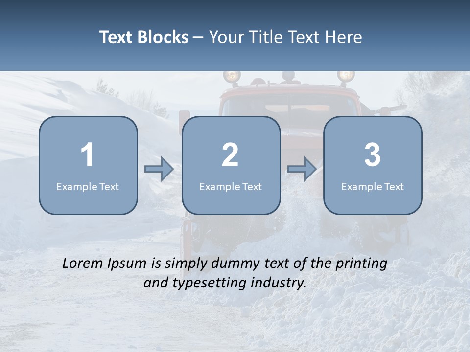 A Snow Plow Is Dumping Snow On A Road PowerPoint Template