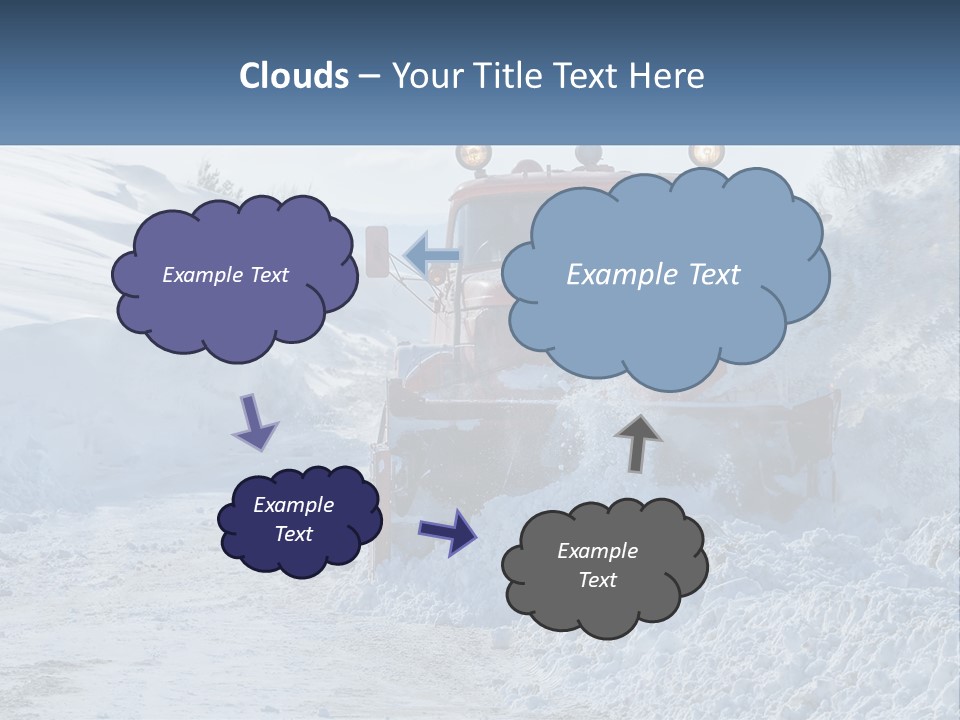 A Snow Plow Is Dumping Snow On A Road PowerPoint Template