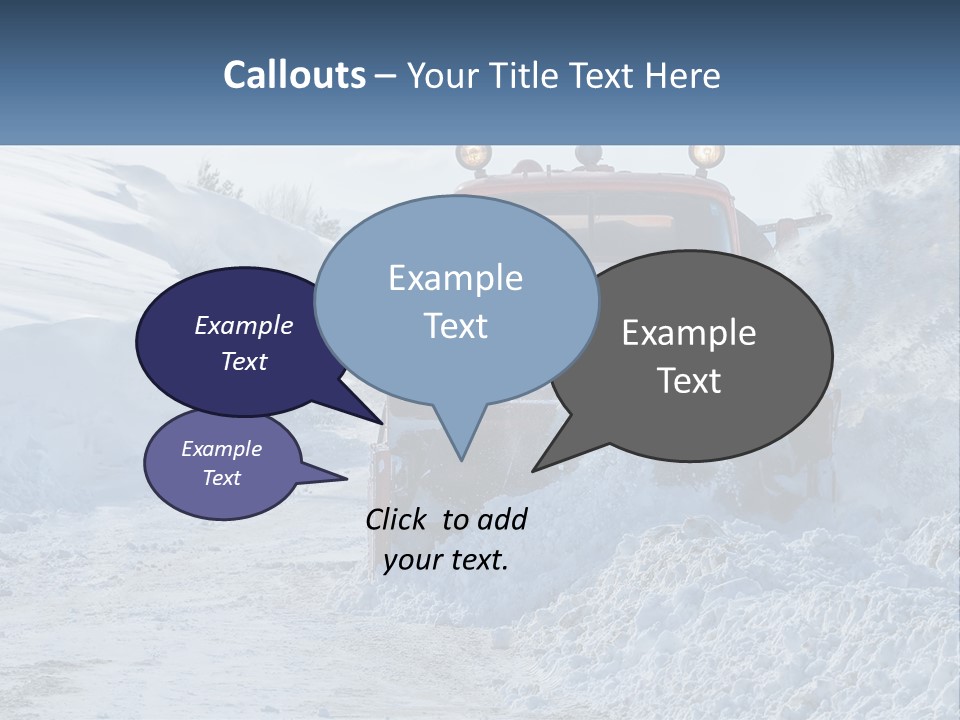 A Snow Plow Is Dumping Snow On A Road PowerPoint Template